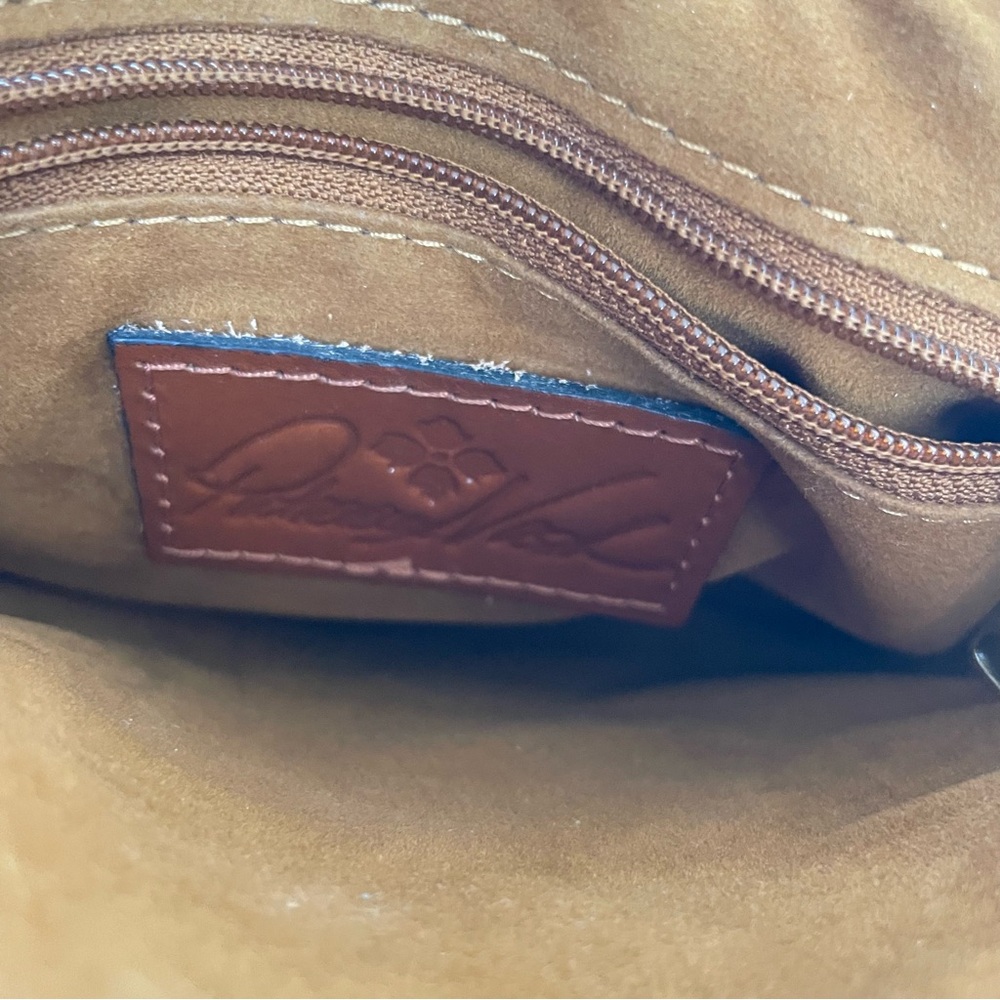 Patricia Nash Tan Flap Leather Crossbody Bag - Picture 8 of 14